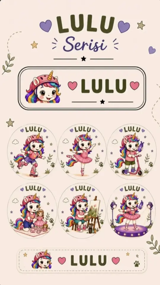 İsme Özel Okul Etiketleri Lulu